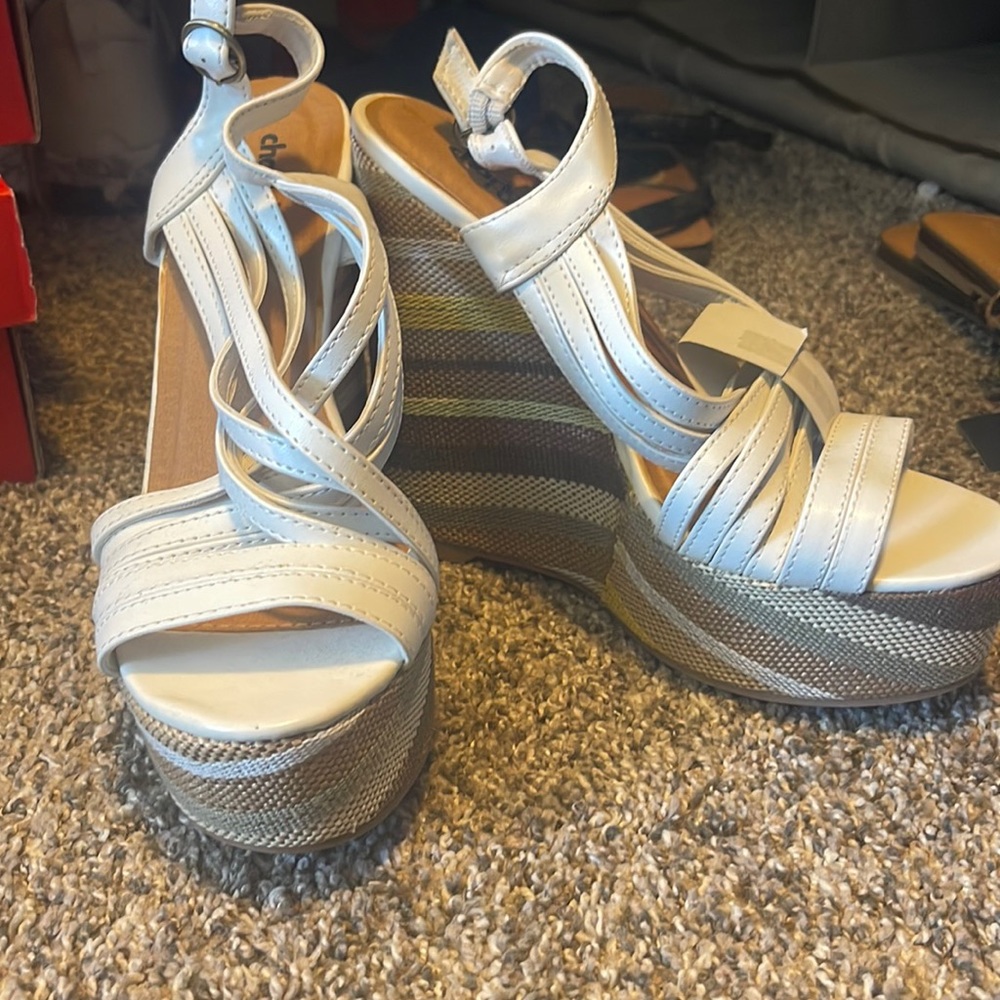 White Strap Wedge